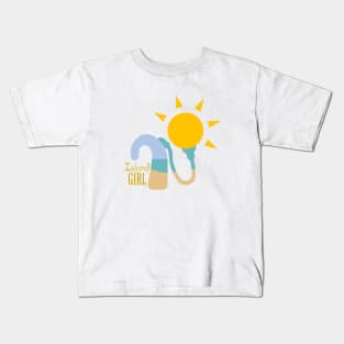 Cochlear Implant - Island Girl Design Kids T-Shirt